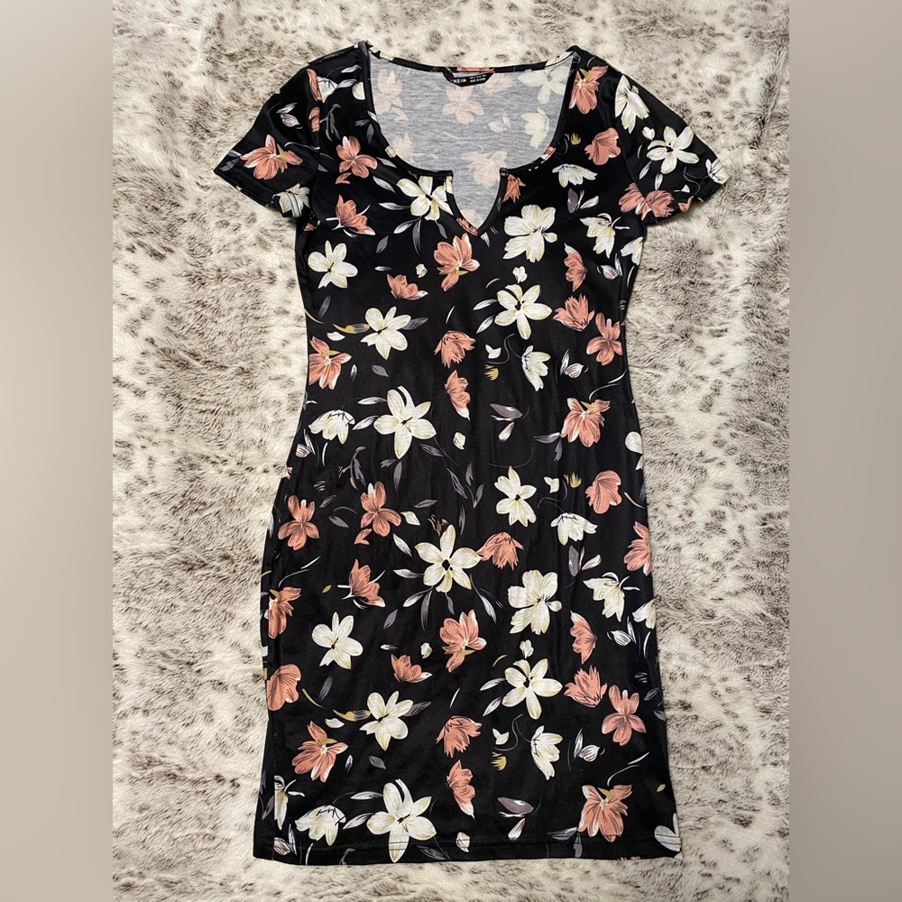 Flower form fitting dress